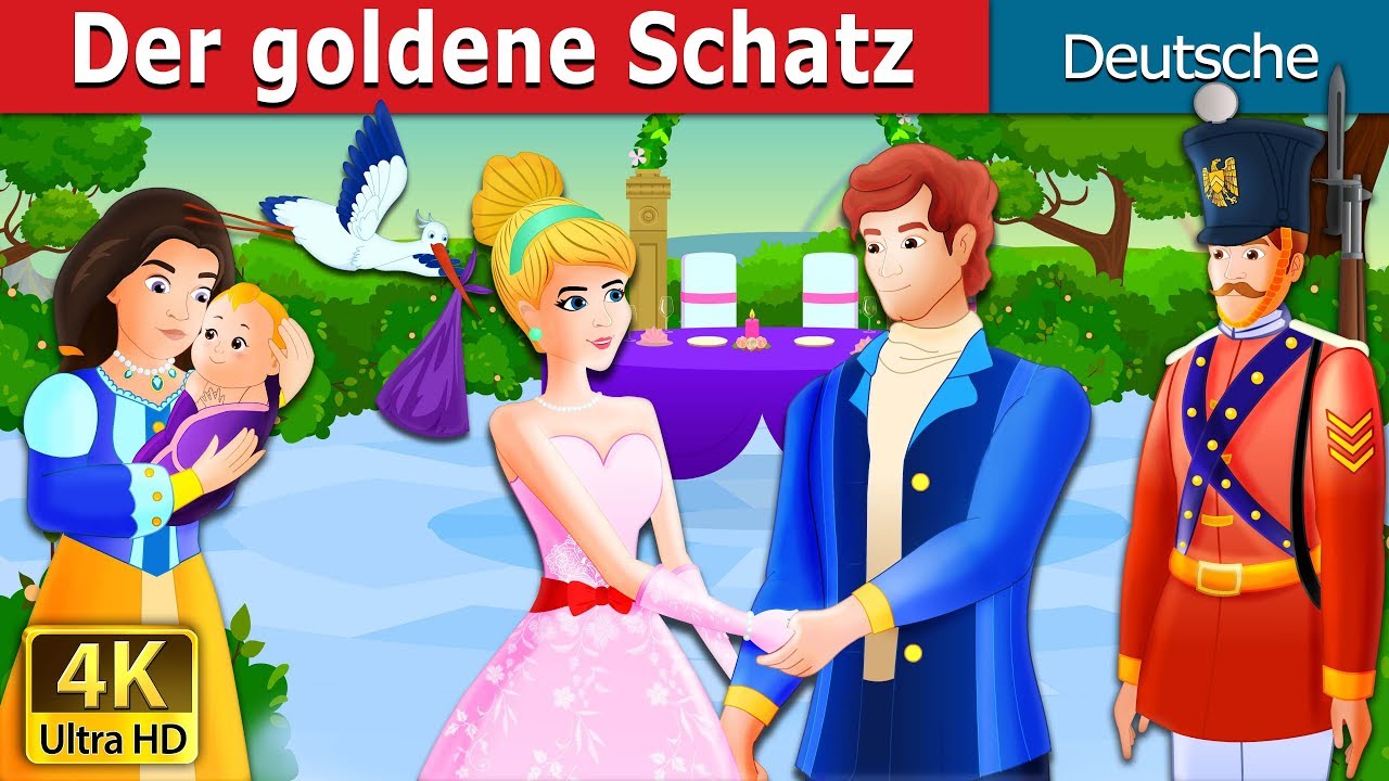 Der goldene Schatz | The Golden Treasure Story in German | @German Fairy Tales