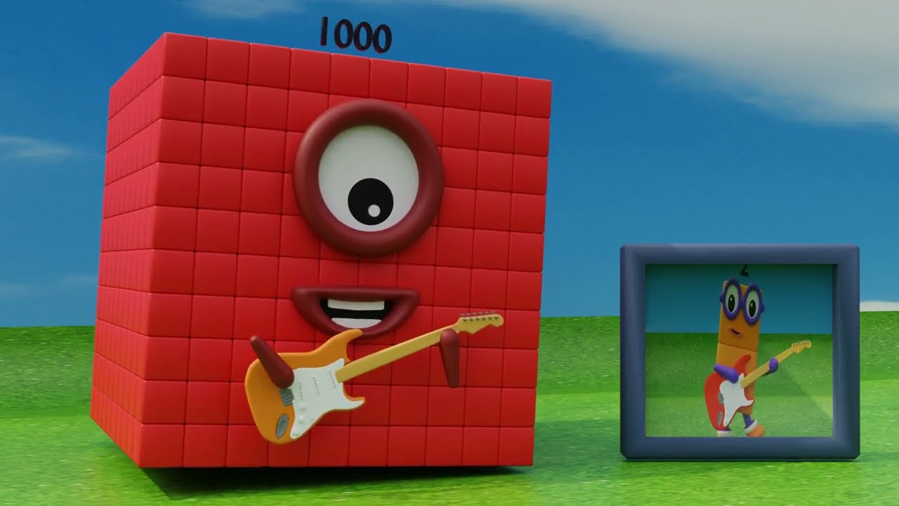 Numberblock 1000 Dances to 3D Numberblock Band 1-5