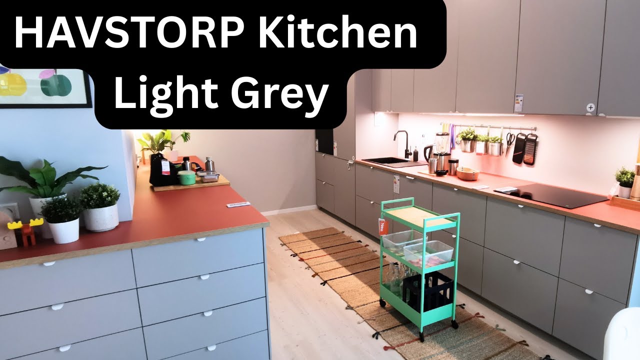 IKEA HAVSTORP Light Grey & Terracotta Accents &ndash; Minimalist Scandinavian Kitchen