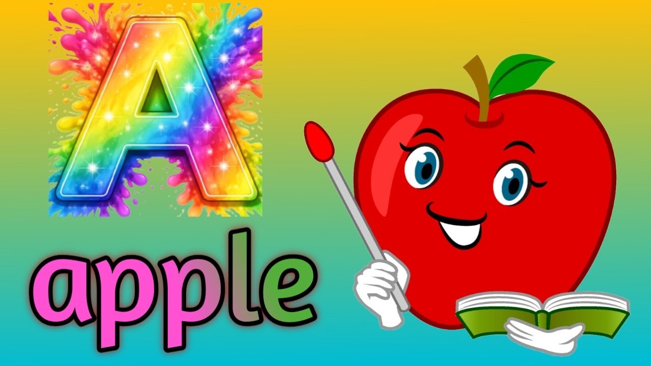 Phonics song 2 with TWO words in 3D -A for airplane -ABC alphabet song with sound