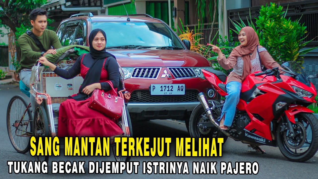 DIJEMPUT CEWEK CANTIK NAIK PAJERO!! TUKANG BECAK BUAT MANTAN TERCENGANG MELIHAT!! Menyala kan..
