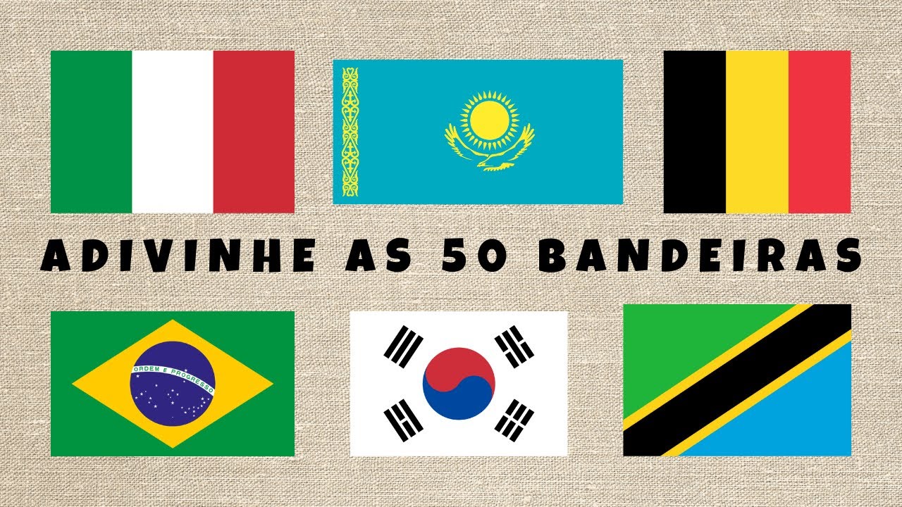 ADIVINHE 50 PAÍSES PELA BANDEIRA - Quiz de Geografia com 5 Níveis