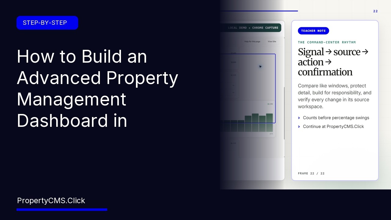 How to Build an Advanced Property Management Dashboard in PropertyCMS