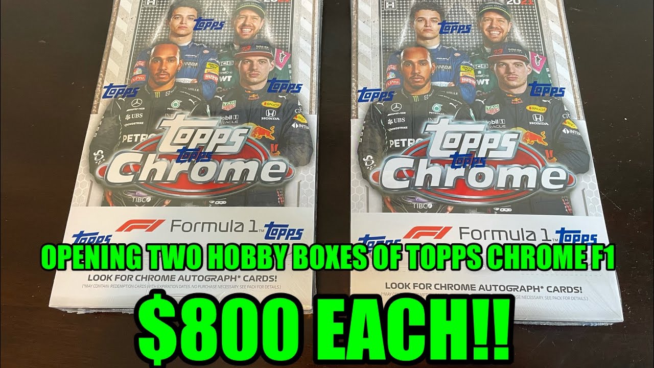 Almost $2000 BREAK! OPENING TWO HOBBY BOXES OF THE BRAND NEW 2021-22 TOPPS CHROME F1!