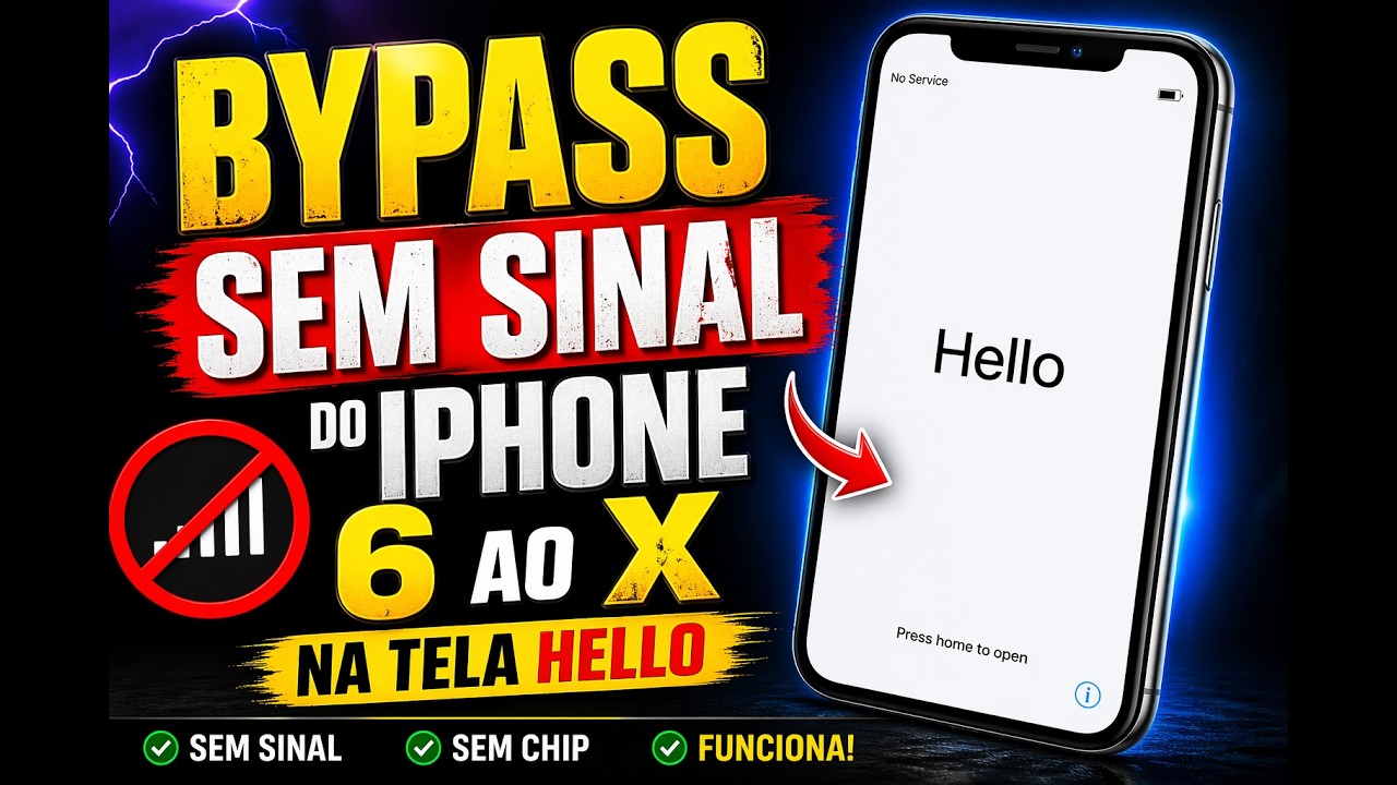 DESBLOQUEIO DE ICLOUD IPHONE 6 AO X (FORMATADO TELA HELLO)🔓👨‍💻🍎