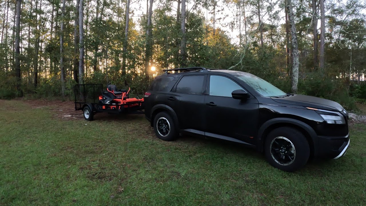 Nissan Pathfinder Rock Creek 2024 года. Первая буксировка.