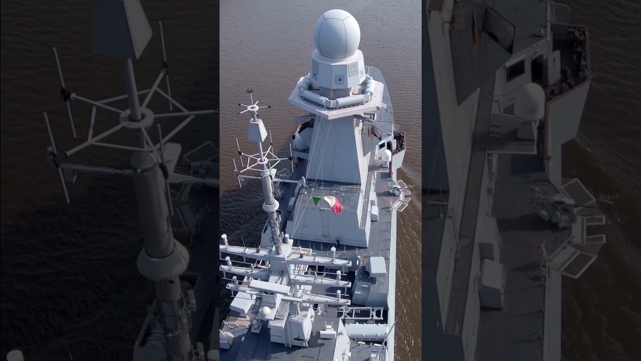 Bird's Eye View of Italian Navy frigate CARLO MARGOTTINI