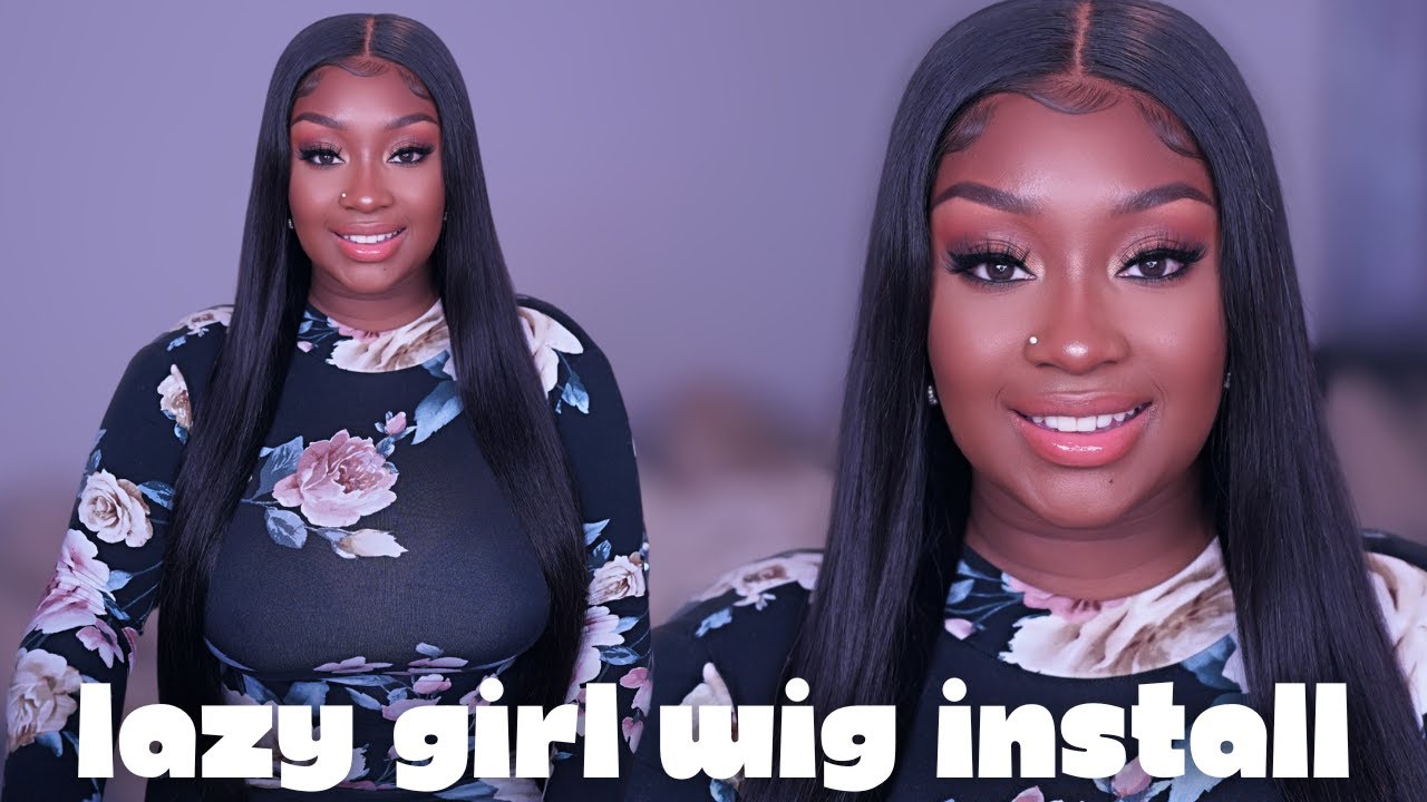 Bone Straight Wig Install for the Lazy Girl ft Ashimary Hair