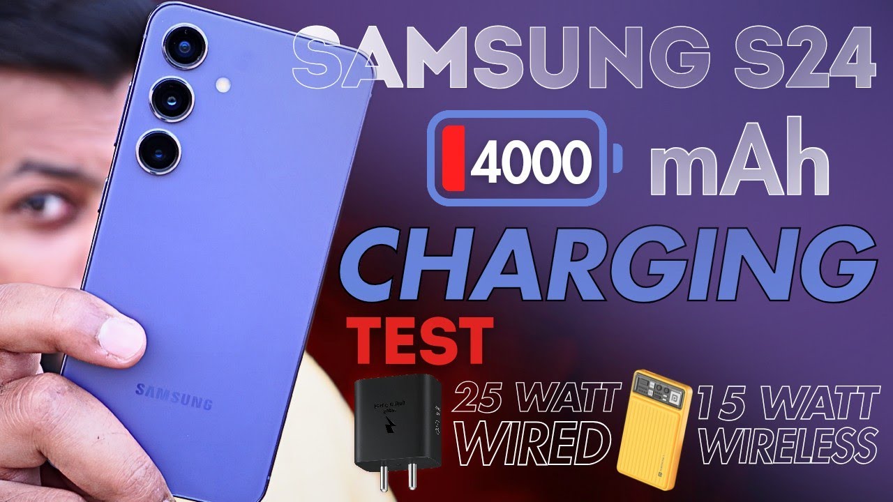 Samsung S24 Charging Test 25 Watt || Wireless 15 Watt Charging #samsungs24