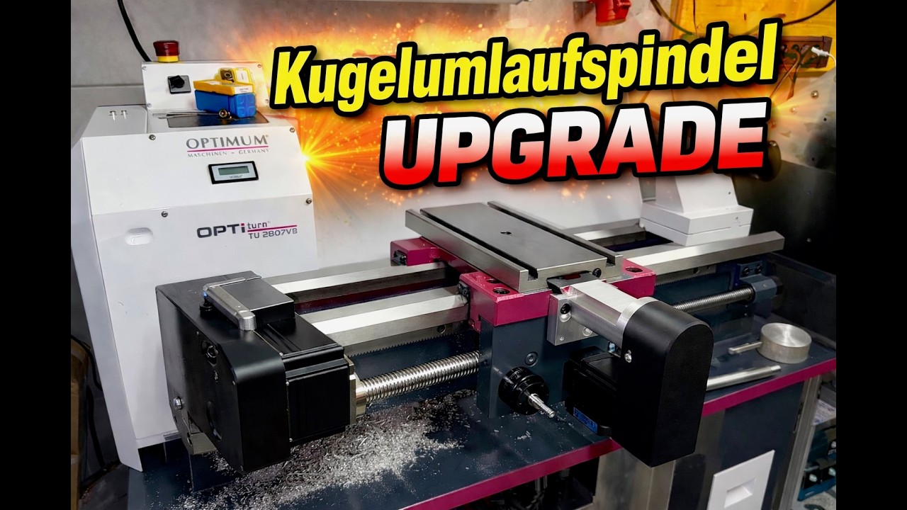 Vom Handrad zur CNC 🚀 Optimum TU 2807 X-Achse Umbau + Centroid Acorn Edelstahl-Schaltschrank