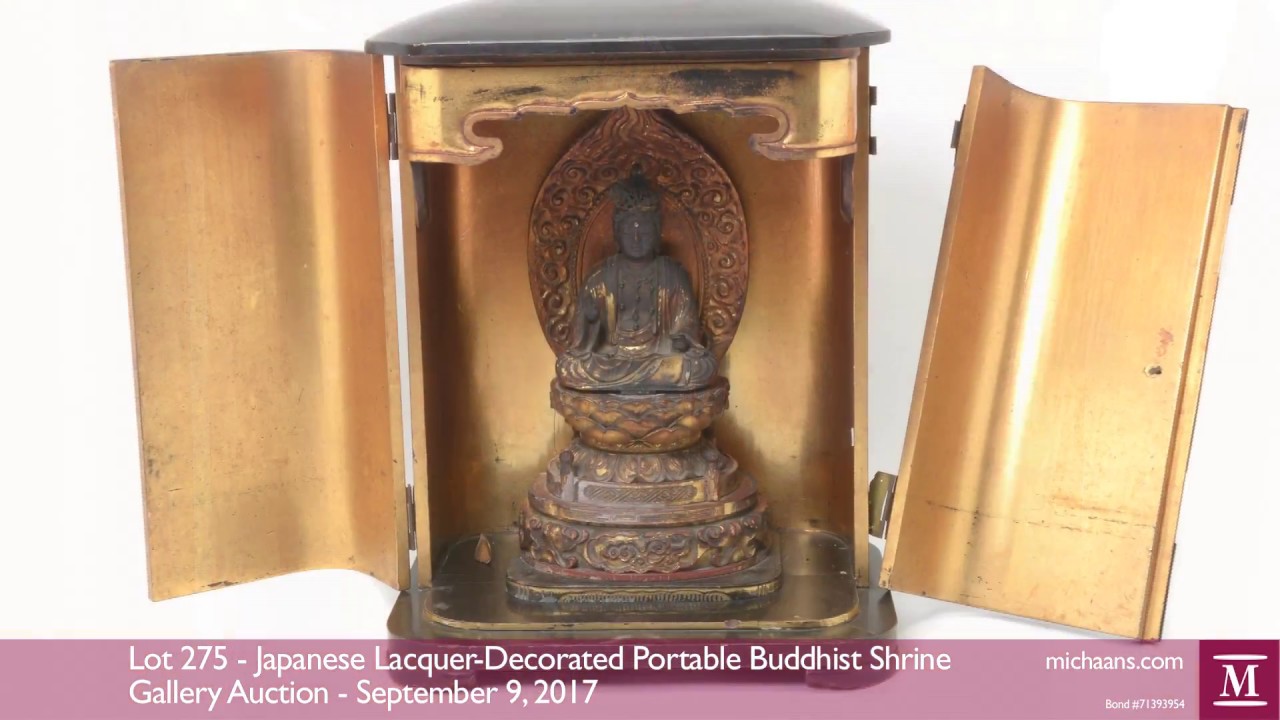 Japanese Lacquer-Decorated Portable Buddhist Shrine at Michaan's Auctions