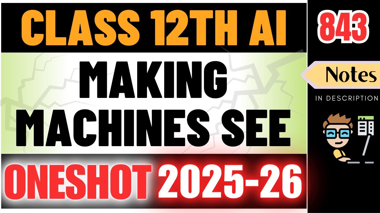 Making Machines See | Class 12 AI 843 | Part B - UNIT 3 | Complete One Shot | 2025-26 Boards