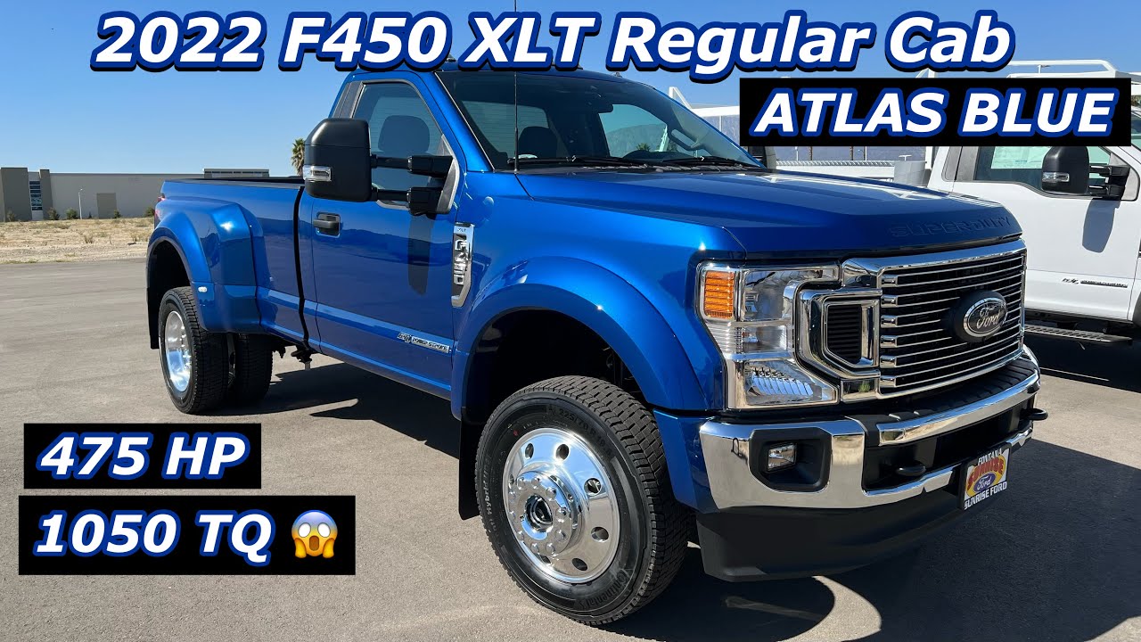 2022 F450 Single Cab in Atlas Blue