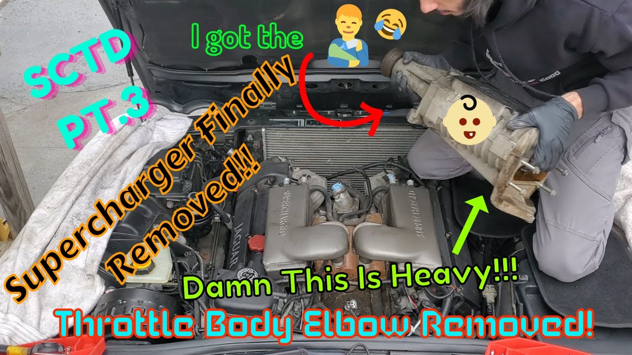Jaguar XJR - Supercharger Teardown PT. 3 | Blower Is Fully Removed  | Throttle Body Elbow Removed