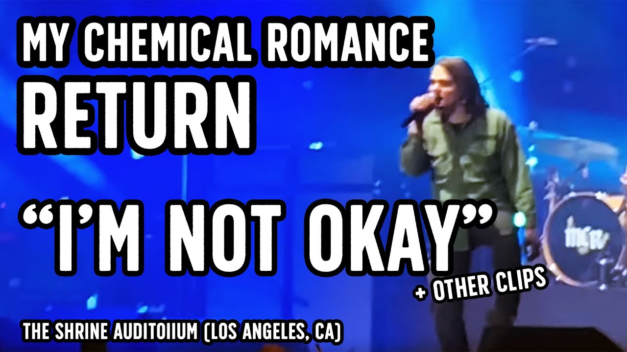 My Chemical Romance RETURN - I’m Not Okay +various clips (Los Angeles, CA) December 20th, 2019