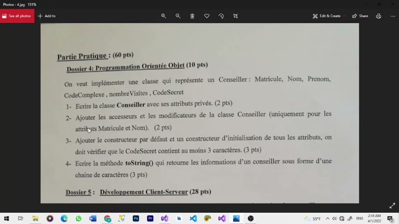 Correction EFF 2021 TDI Partie Orienté Objet Développement informatique (By Hakim)