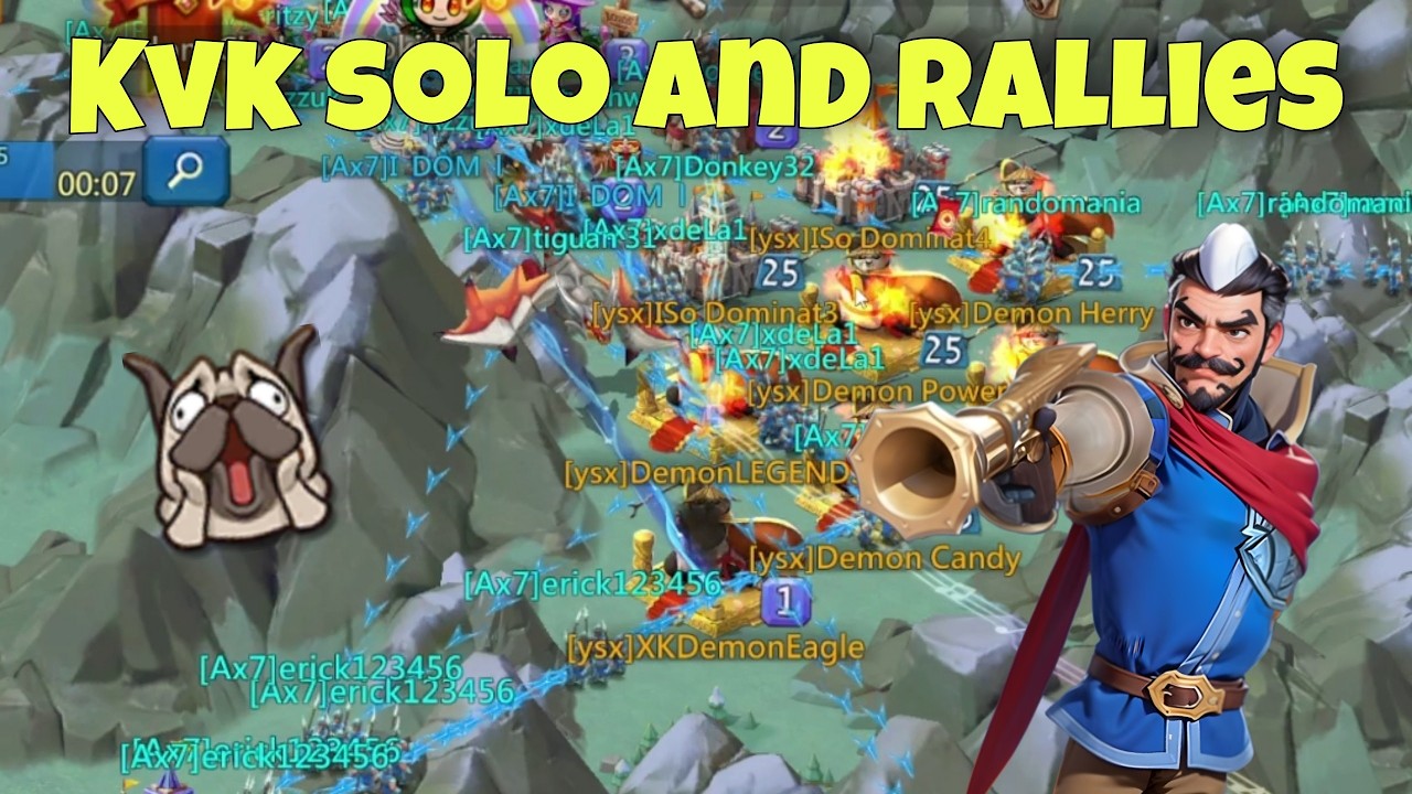 Lords Mobile - KVK action. SOLO and RALLIES. Big targets getting smashed