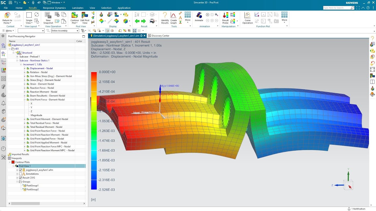 Post Processing Free Body Results On A Flange