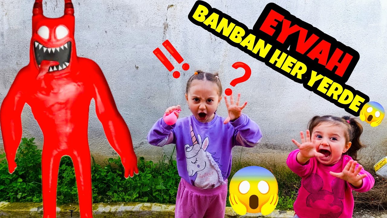 EYVAH! BANBAN EVİMİZİ BASTI😱KAÇIINN!BAHÇEYE SIĞINDIK‼️😱 @elifsinemtv @KuzeyElif#banban 