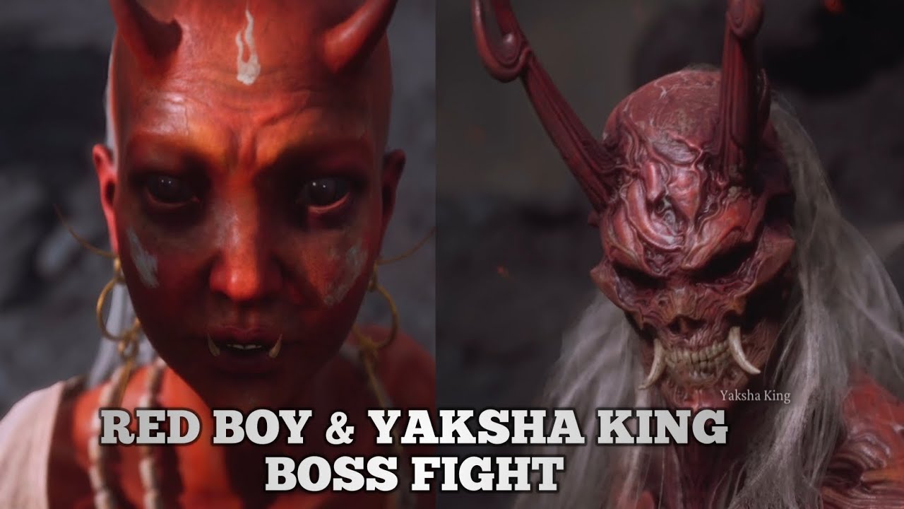 BLACK MYTH WUKONG - Red Boy & Yaksha King Boss Fight HD | PS5 #gaming #ps5 #blackmythwukong 