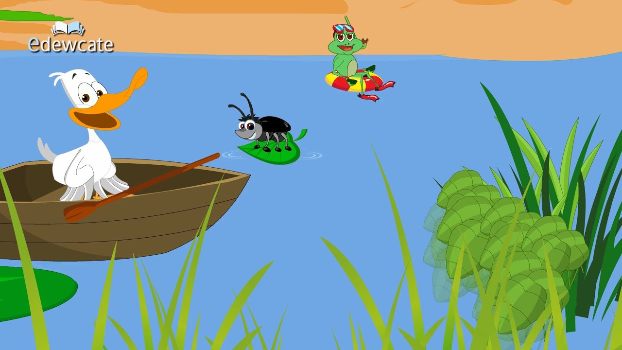Edewcate english rhymes - A Little White Duck Nursery Rhyme