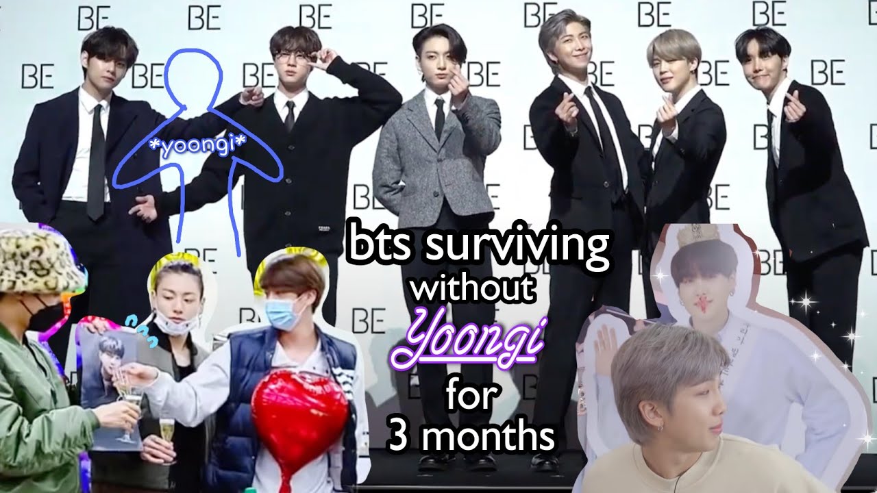 BTS when yoongi was absent for 3 months!