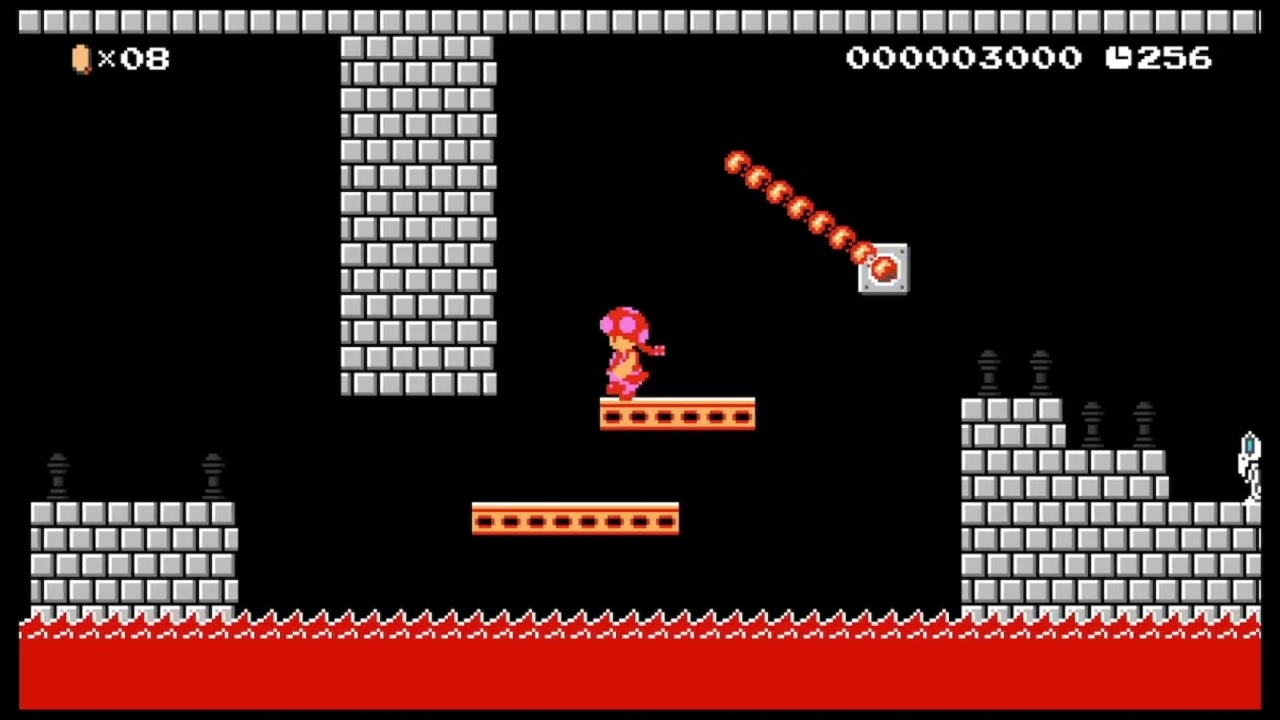ほのおの　おしろ by エスナ【Super Mario Maker 2】