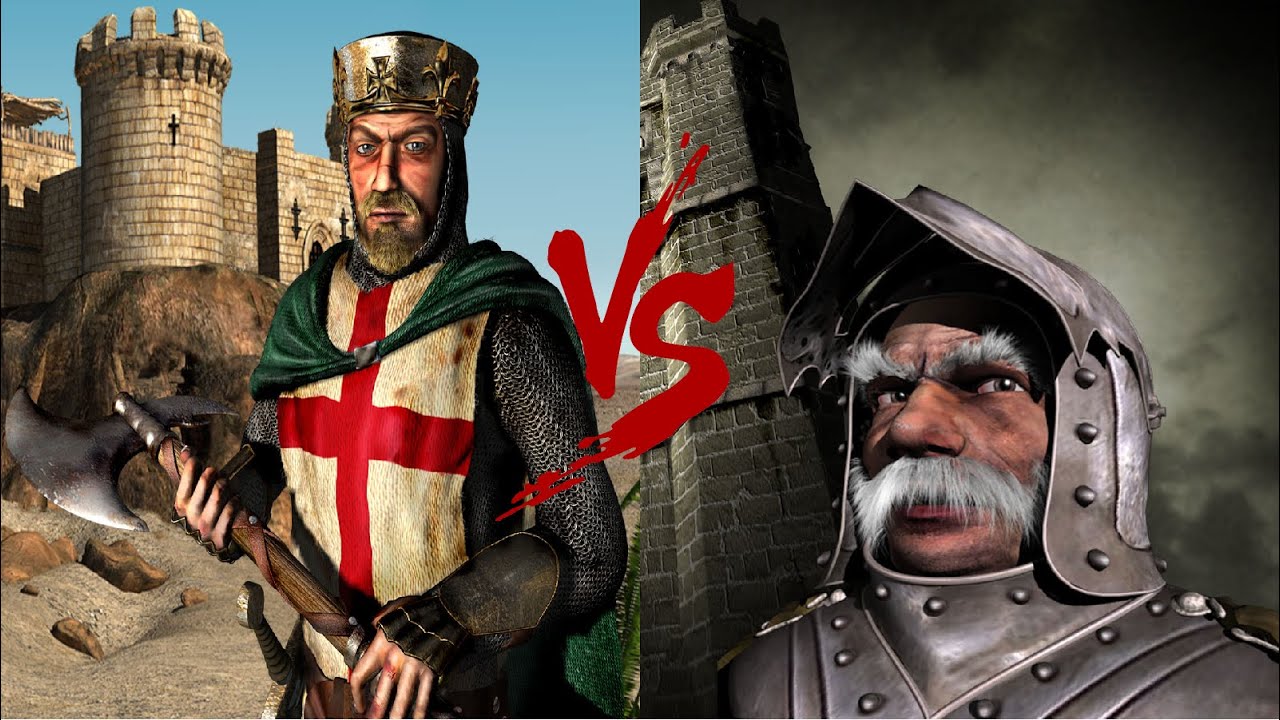 Stronghold Crusader Richard The Lionheart vs Marshal 1v1