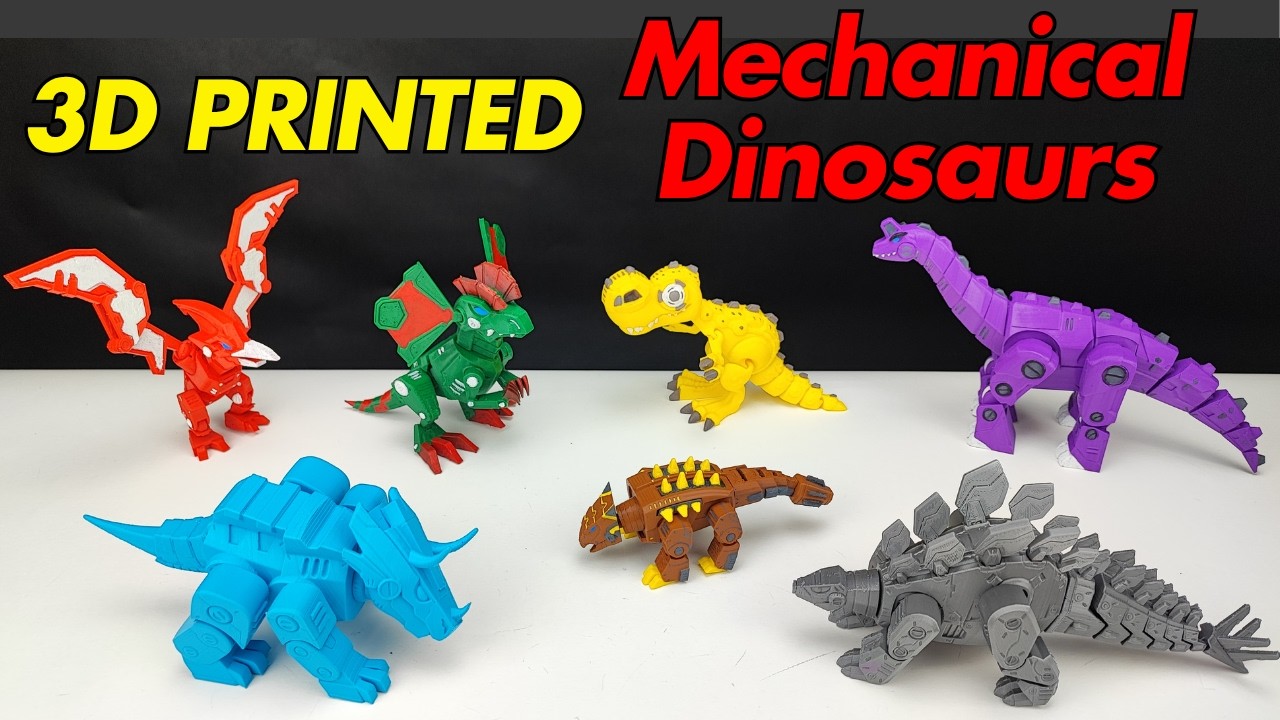 3D Printed Robotic Dinosaurs | The World of Dinosaurs in 3D Printing