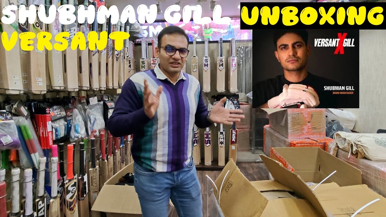 Versant Unboxing Shubhman Gill's equipment #unboxing #review #cricket #vlog