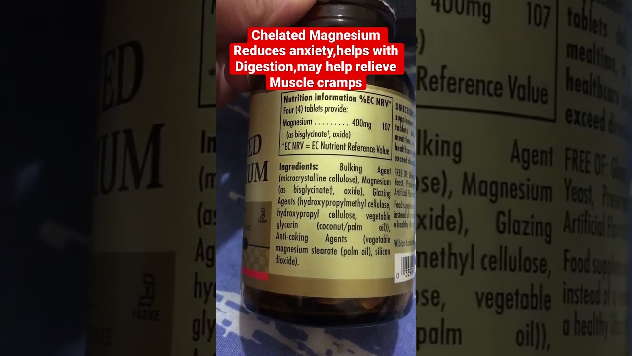 Chelated Magnesium good for healthy bones,stomach, help maintain and support cardiovascular health