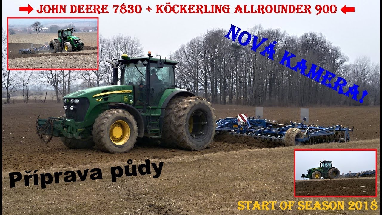 Příprava půdy 2018 - John Deere 7830 |Podorlické ZD Ohnišov| *Full HD*