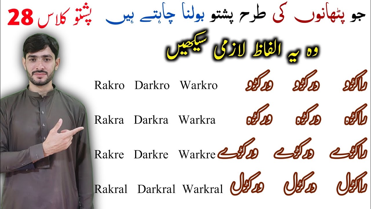 #Class28 Learn Pashto Language | Easy Pashto lesson for beginners |Speak pashto like Native speakers