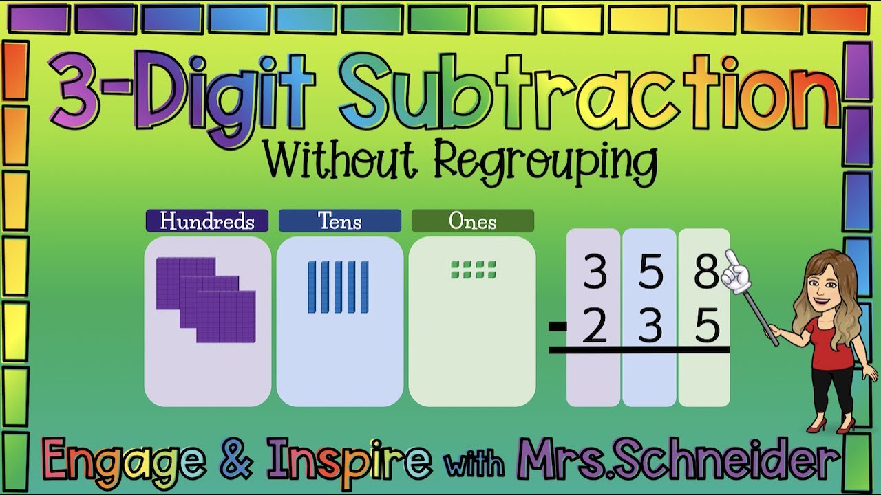 3 Digit Subtraction Without Regrouping Google Slide Lesson