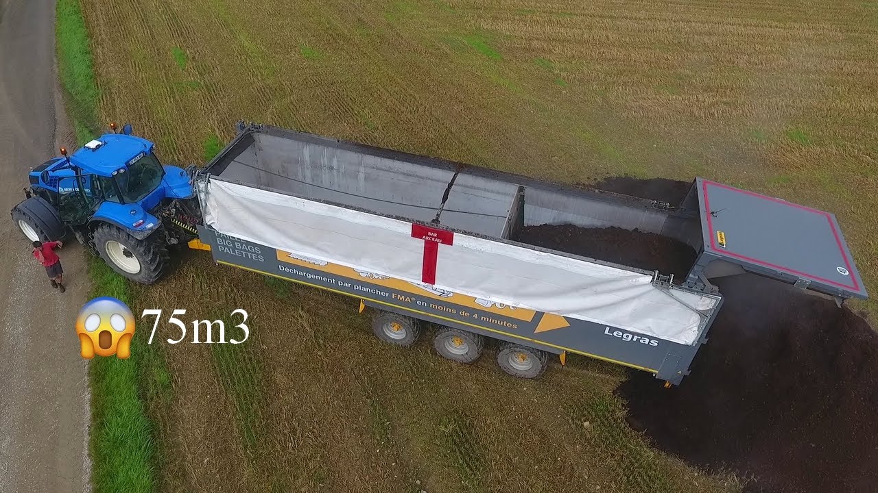 Самосвал для перевозки компоста New Holland T8.330 LEGRAS 75 м3 😍