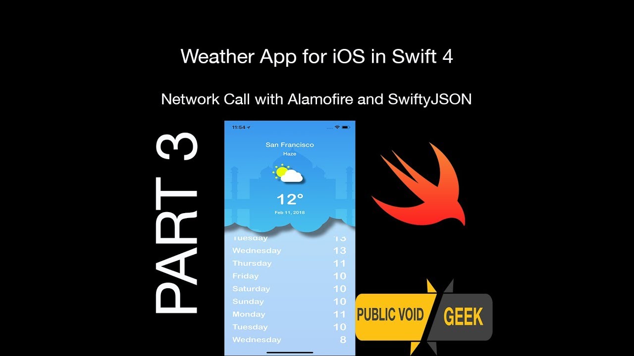 How to build a weather app for iOS in Swift 4 Part 3
