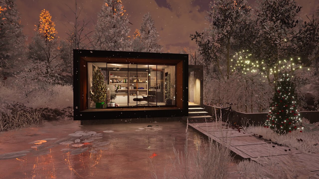 Home working&hellip;.in a winter wonderland 4K Twinmotion & Vectorworks - Twinmotion Challenge