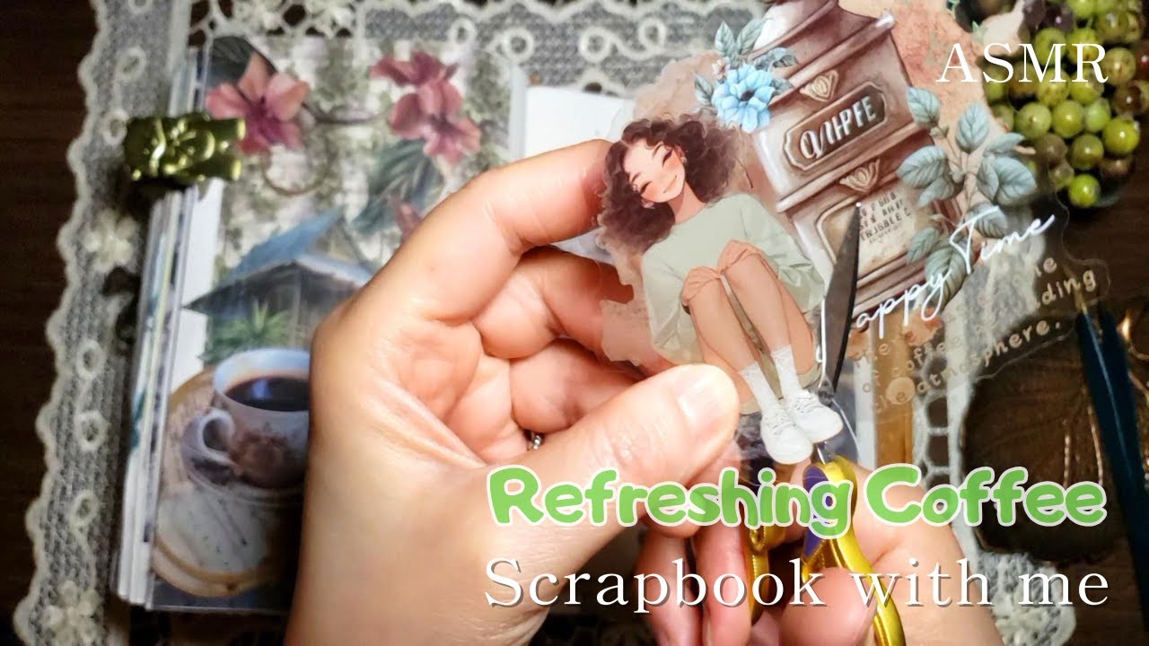 Scrapbook with me I ☕ Refreshing Coffee 🌿💚 I 