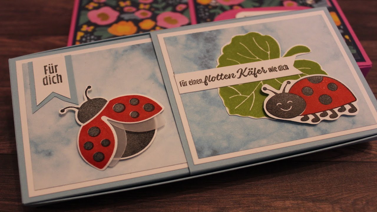 Schachtel für Schokolade mit dem Produktpaket Flotter Käfer von Stampin`UP!