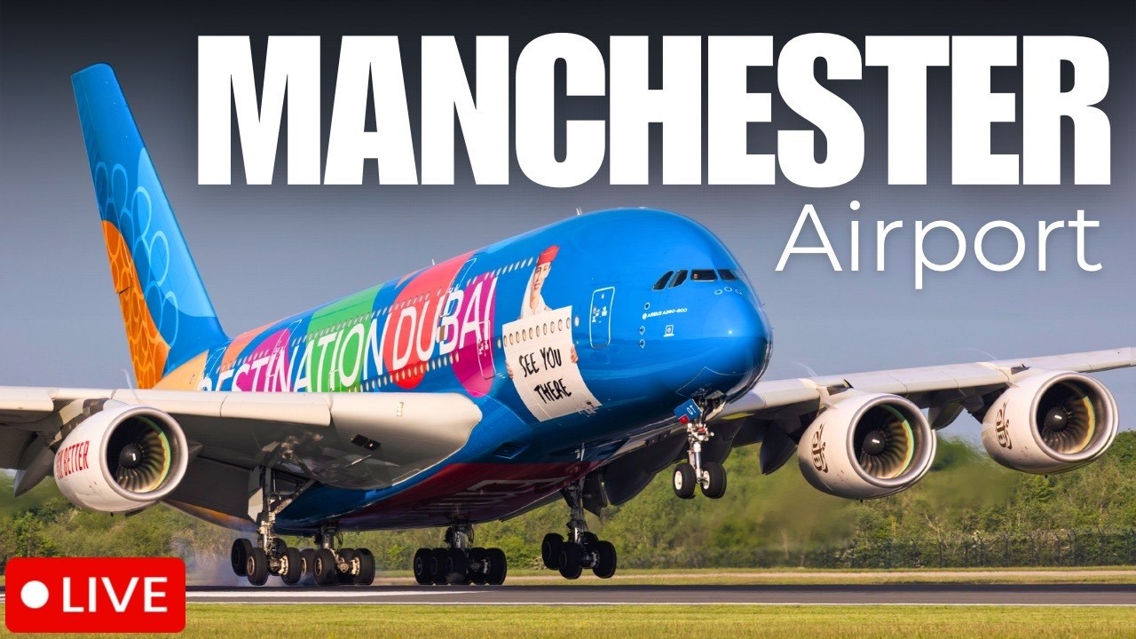🔴 LIVE Manchester Airport Plane Spotting | Up Close Arrivals & Departures 🛫
