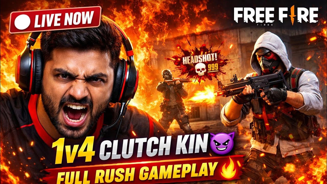 🔴 FREE FIRE LIVE 🔥 आज होगा धमाका | Rank Push +