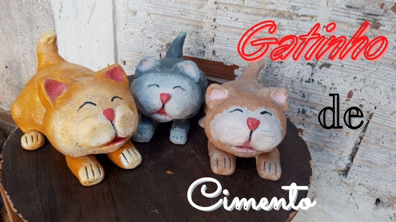 IDEIAS PRA JARDIM (GATINHO DE CIMENTO)