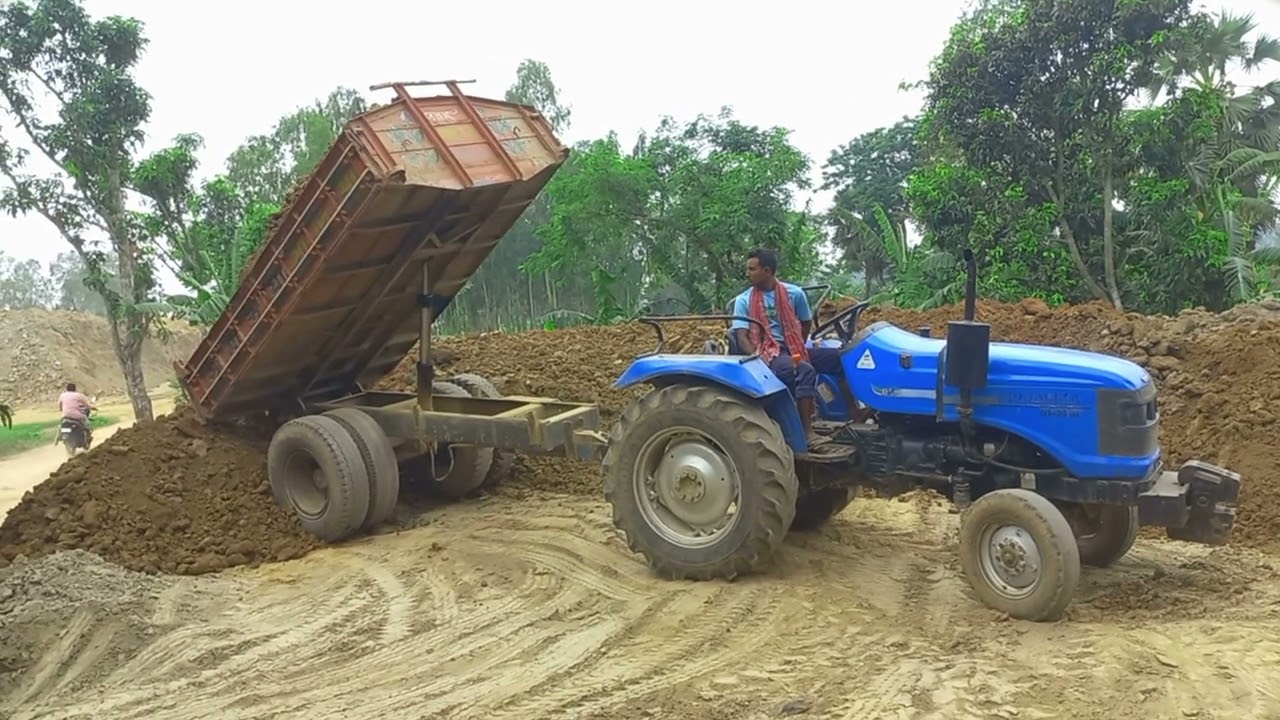 Expart In Driver My Friend Sonalika Tractor Unloading Boss Dumping Time 