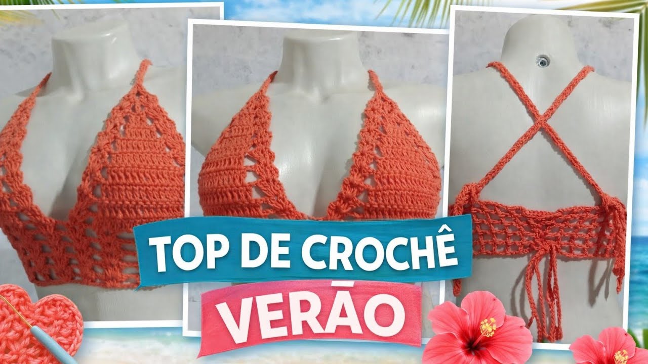 Top de crochê verão passo a passo @khally_crochetaria 