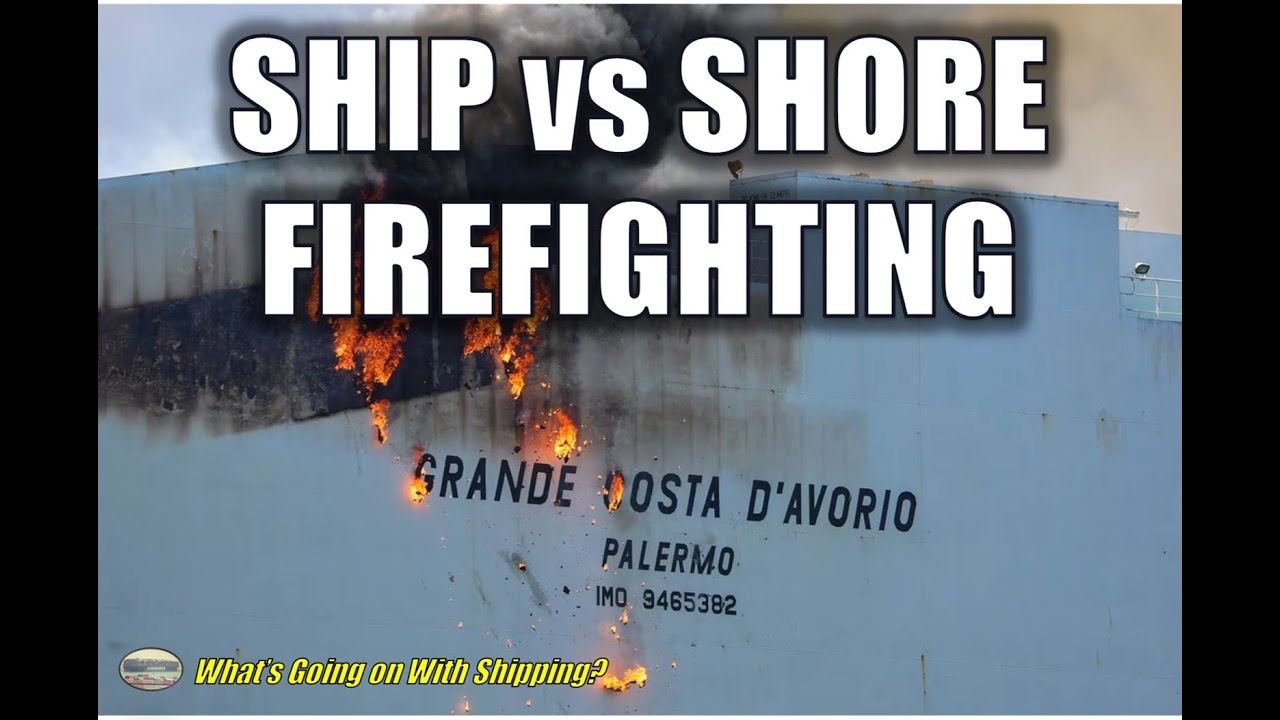 Firefighting on Grande Costa d'Avorio  | Ship vs Shore Firefighting | Newark Firefighters