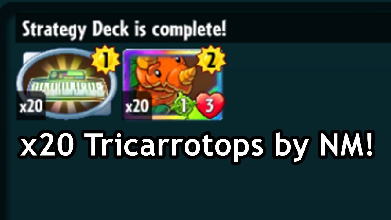 x20 Tricarrotops in a Deck!! | Plants vs. Zombies Heroes™