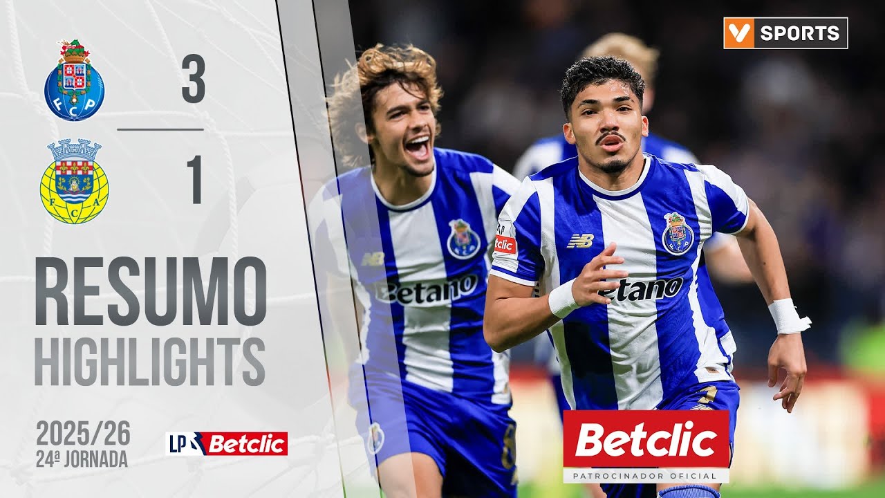 Resumo: FC Porto 3-1 Arouca (Liga 25/26 #24)