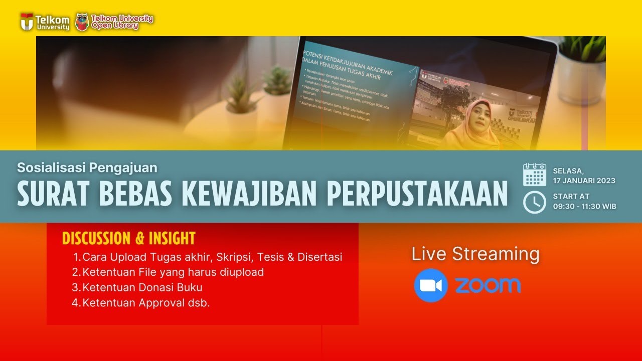 Sosialisasi Surat Bebas Kewajiban Pustaka (Syarat dan ketentuan SBKP tahun 2023)