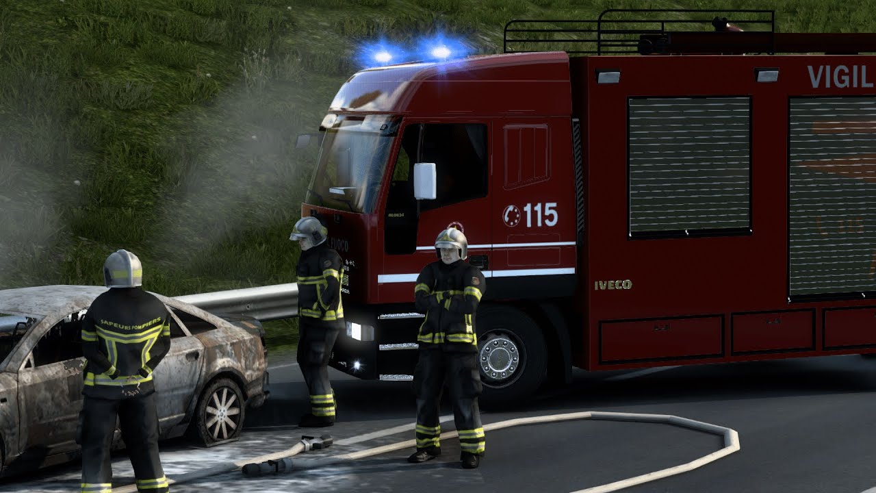 ETS 2 | IVECO EUROTECH FIRE TRUCK DRIVE