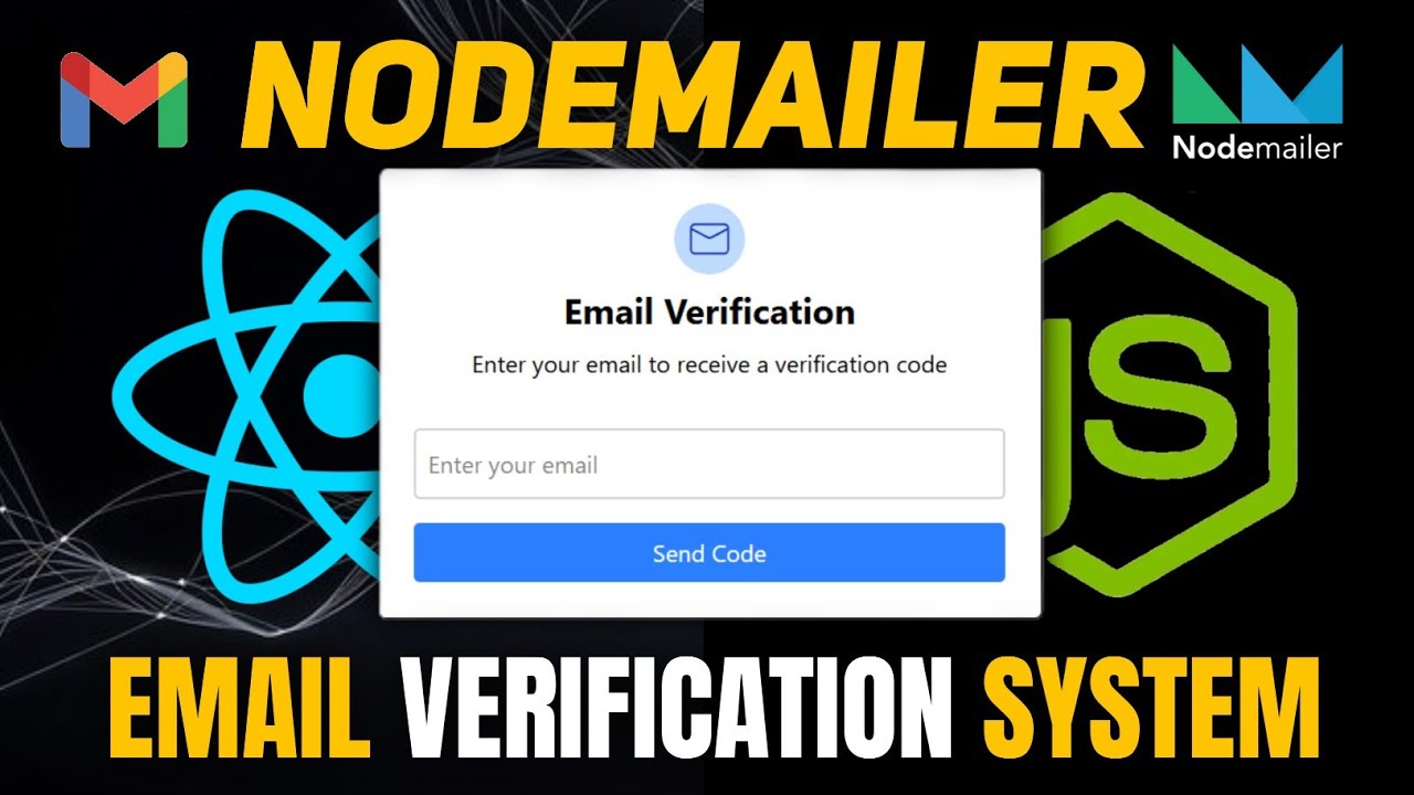 Nodemailer Email OTP Verification System with Node.js, React & Tailwind | CoderzArea | OTP on Gmail